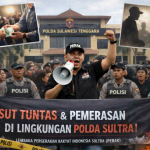 Mapolda Sulawesi Tenggara terkait dugaan penipuan di Polda Sultra