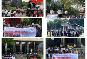 Aksi mahasiswa terkait kejahatan lingkungan PT TMS di Jakarta