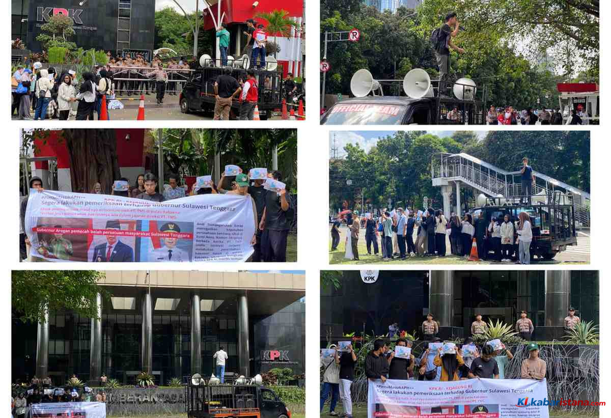 Aksi mahasiswa terkait kejahatan lingkungan PT TMS di Jakarta