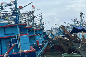 Ribuan kapal Muara Angke bersandar di Dermaga T Pelabuhan Muara Angke