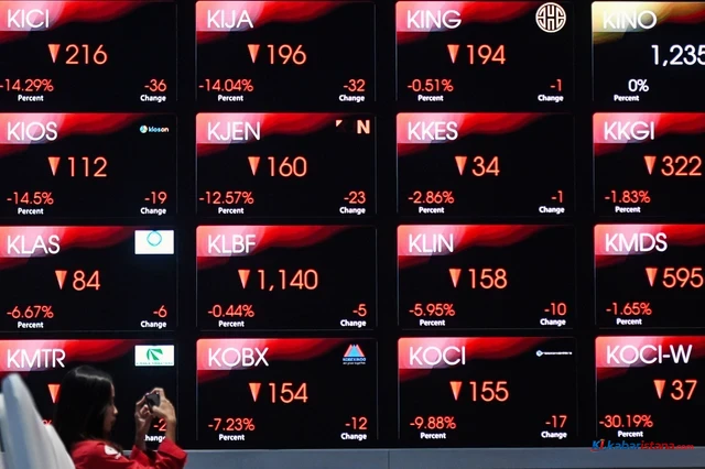 IHSG anjlok hampir 5 persen pada perdagangan saham di Bursa Efek Indonesia