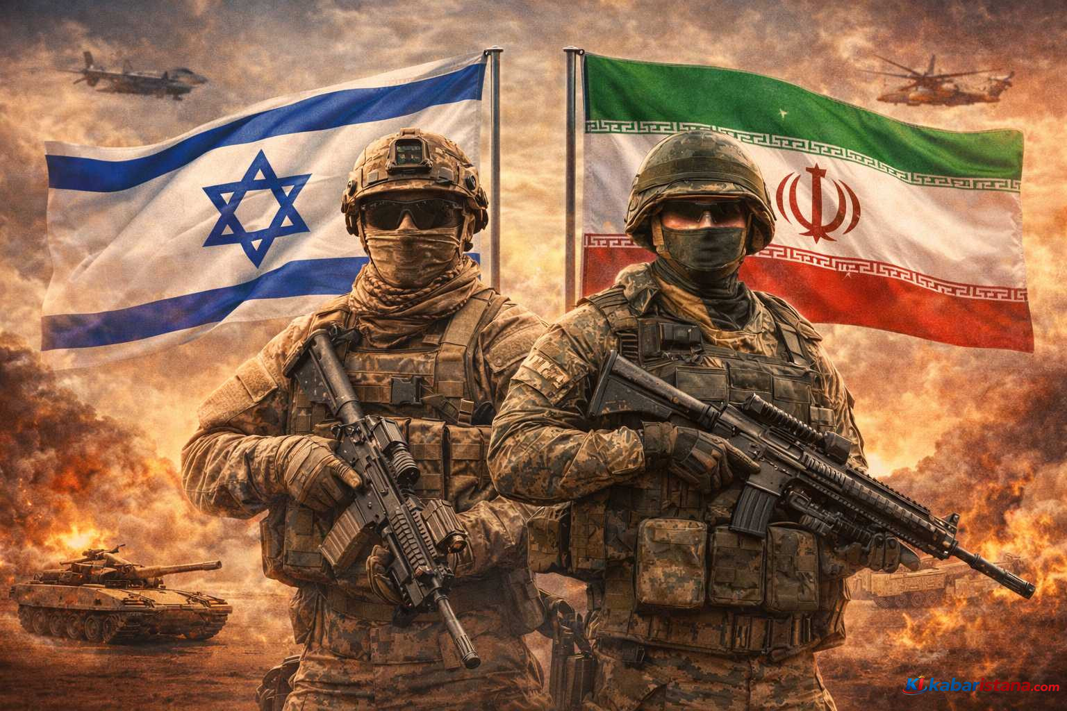 kekuatan militer Israel Iran dengan ilustrasi tentara kedua negara