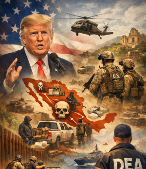 Ilustrasi operasi darat AS Latin untuk memberantas kartel narkoba