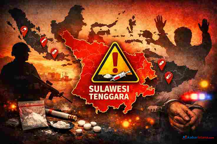 Ilustrasi zona merah narkotika di Sulawesi Tenggara