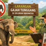 larangan gajah tunggang di lembaga konservasi Indonesia