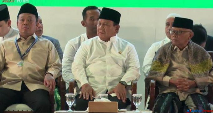 Prabowo berantas korupsi saat menghadiri pengukuhan pengurus MUI di Masjid Istiqlal Jakarta