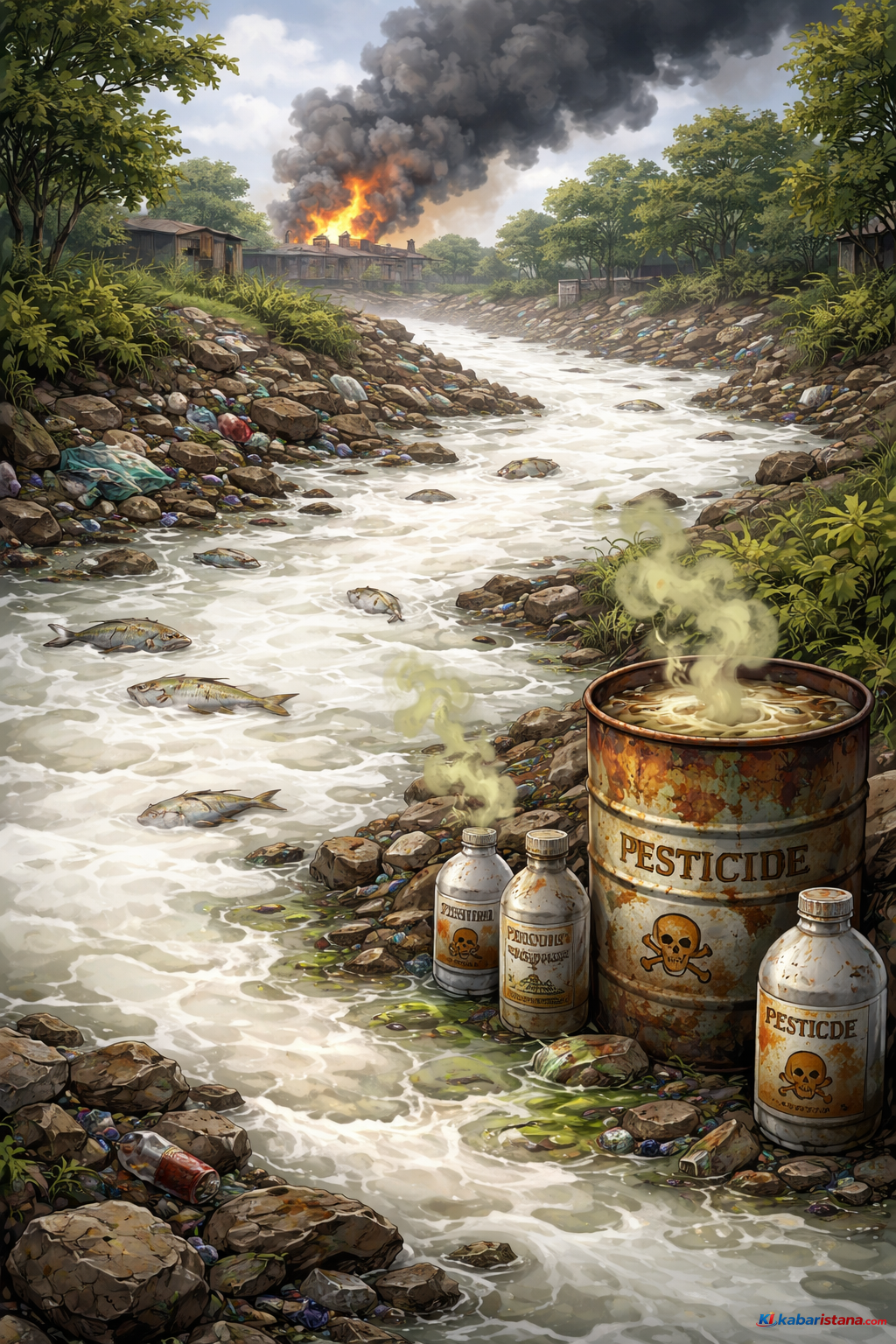 Sungai Tangsel Tercemar, Air Berubah Putih dan Menyengat