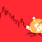 bitcoin turun 58000 terlihat pada grafik harga bitcoin yang melemah di pasar kripto