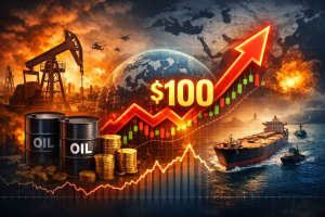Ilustrasi kenaikan harga minyak dunia menembus US$100 per barel