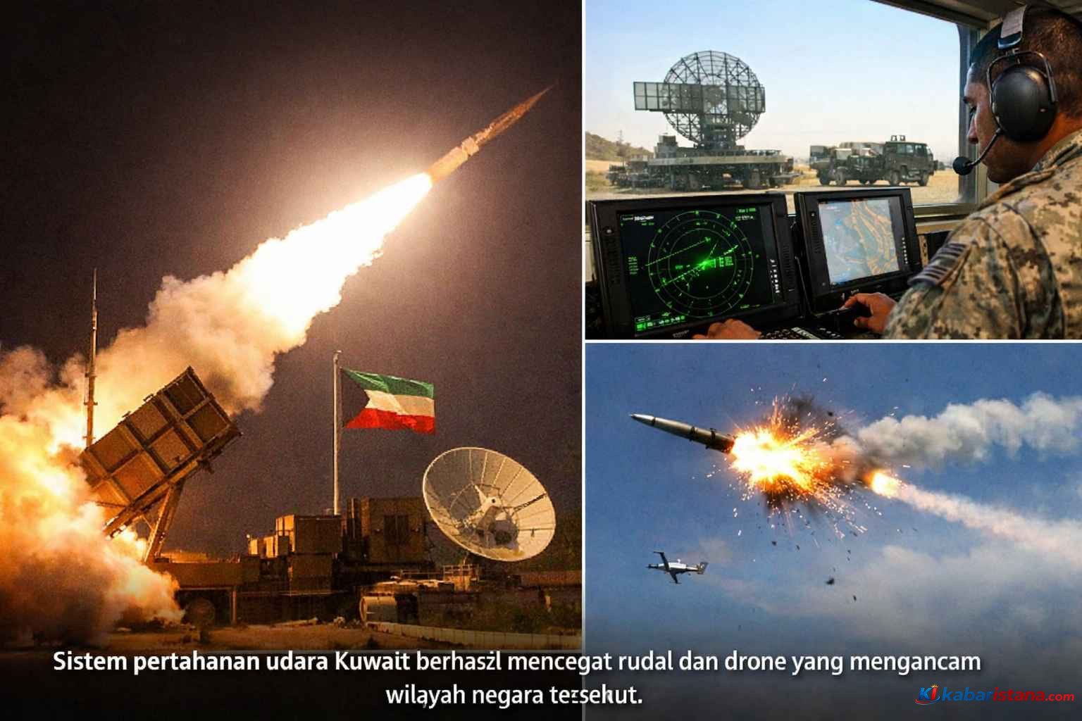 serangan rudal Kuwait yang dicegat sistem pertahanan udara militer