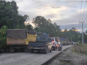 Hauling batu bara di jalan umum Barito Utara