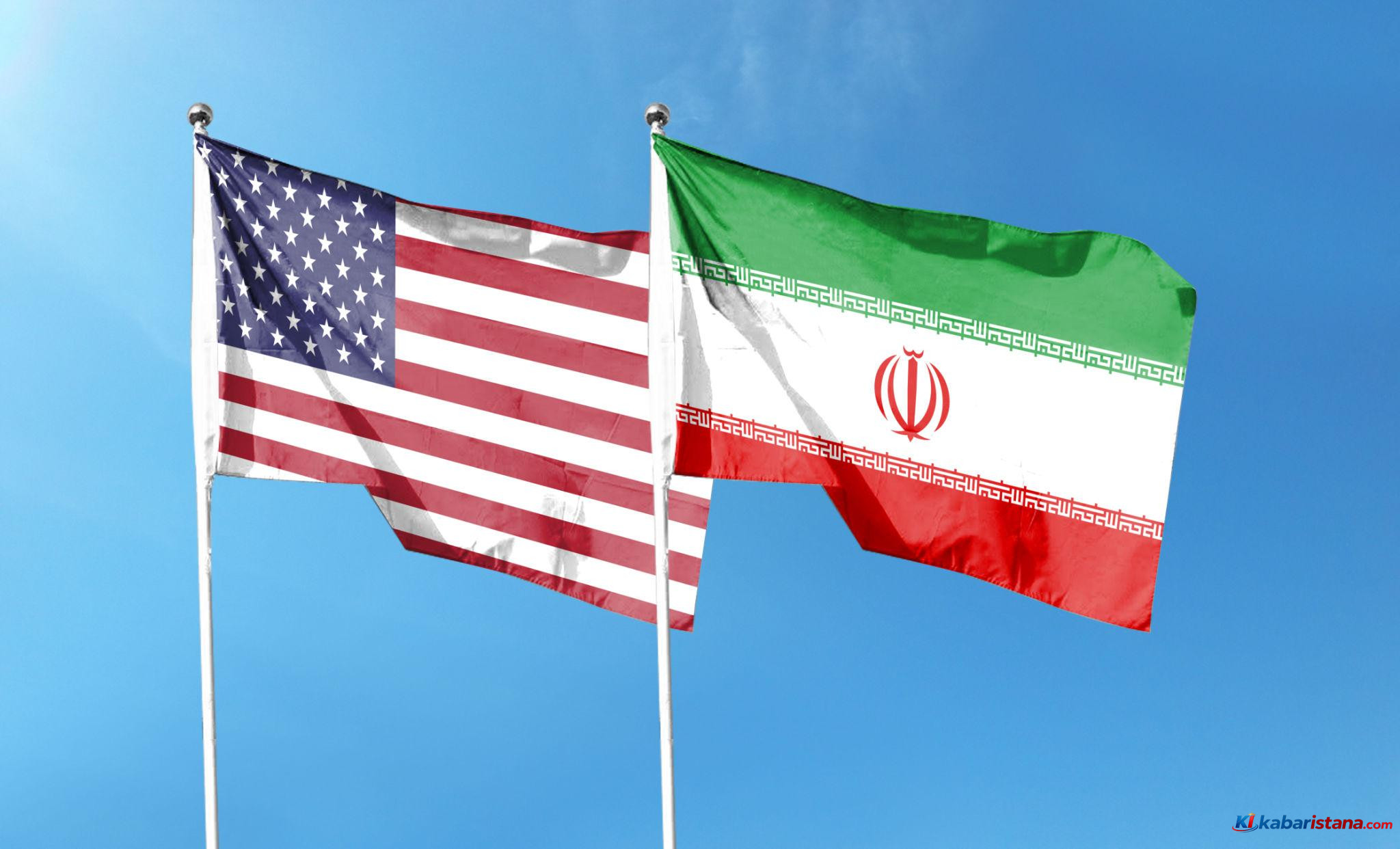 Iran tuntut AS kompensasi ditunjukkan melalui ilustrasi bendera Iran dan Amerika Serikat