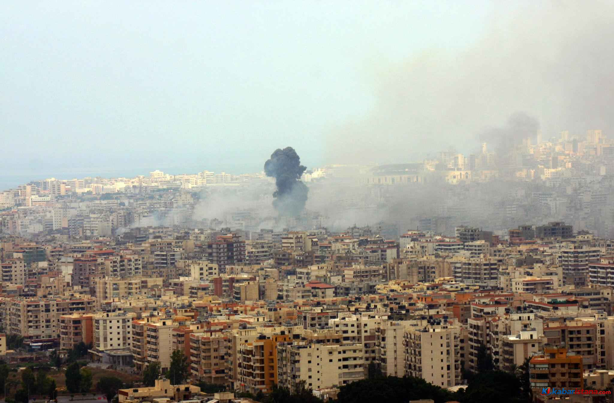 serangan darat Israel Lebanon picu asap tebal di Dahieh Beirut setelah serangan udara