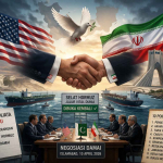 ilustrasi gencatan senjata AS Iran dengan pembukaan Selat Hormuz dan negosiasi damai