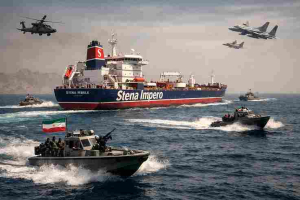 blokade Selat Hormuz kapal tanker Stena Impero dikelilingi IRGC Iran