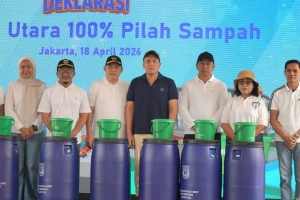 pilah sampah Jakarta Utara dalam deklarasi 100 persen dari sumber