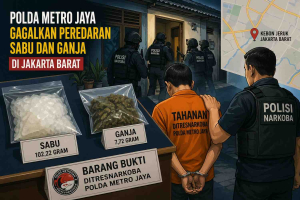 Ilustrasi peredaran sabu ganja digagalkan Polda Metro Jaya di Jakarta Barat