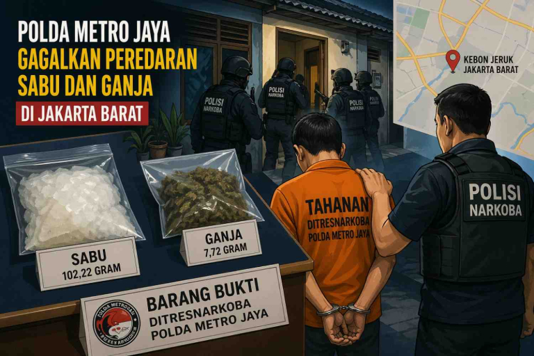 Ilustrasi peredaran sabu ganja digagalkan Polda Metro Jaya di Jakarta Barat