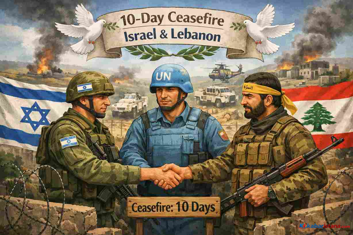 ilustrasi gencatan senjata Israel Lebanon selama 10 hari dengan peran PBB