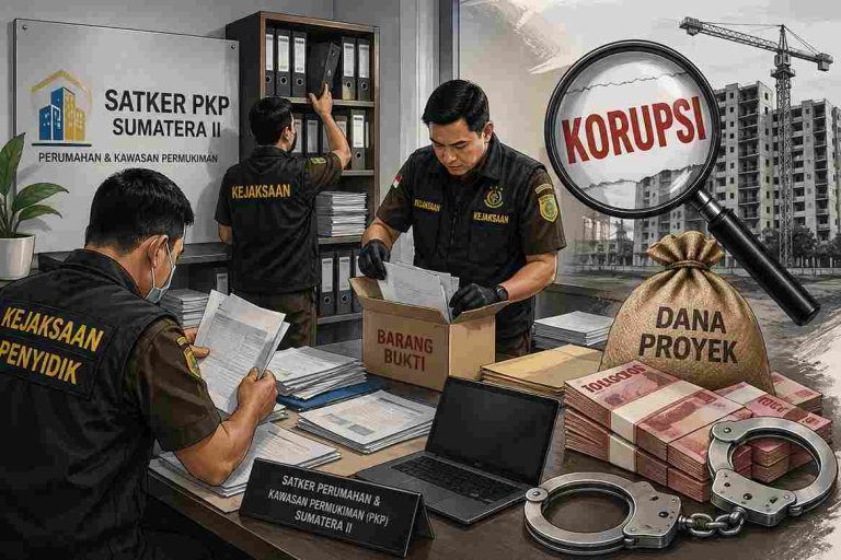 geledah satker pkp oleh kejati sumut dalam kasus korupsi rusun