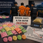 Barang bukti ekstasi antarprovinsi Kalsel yang disita polisi dari jaringan narkoba di Kabupaten Banjar