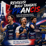 Ilustrasi Final Thomas Prancis 2026 dengan pemain Prancis merayakan kemenangan