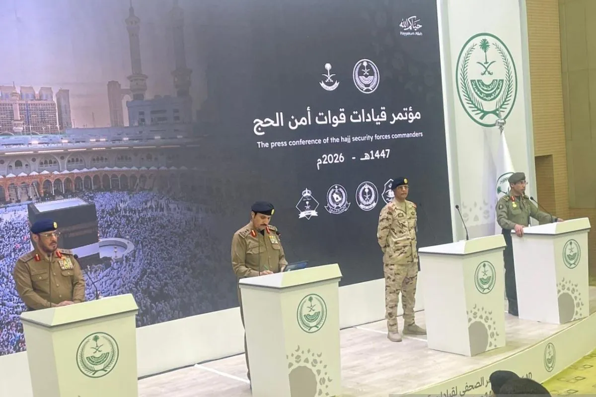 keamanan haji Saudi saat simulasi pengamanan jamaah di Makkah