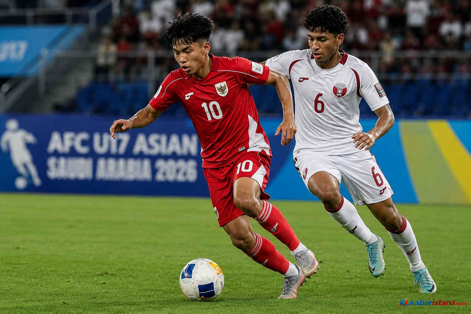 Indonesia U17 lawan Qatar pada Piala Asia U17 2026 di Jeddah
