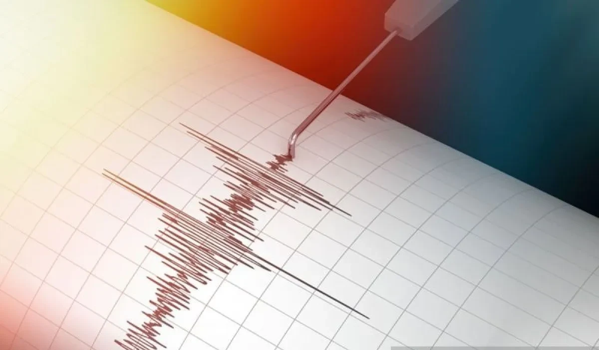 Seismograf mencatat getaran gempa Miyagi di Jepang timur laut.