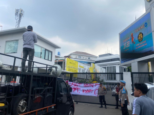 demo pemuda sultra di dirjen minerba jakarta tuntut pencabutan izin pt ppt konawe utara