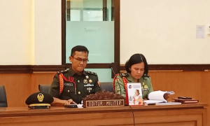 TNI bunuh kacab saat sidang tuntutan di Pengadilan Militer Jakarta