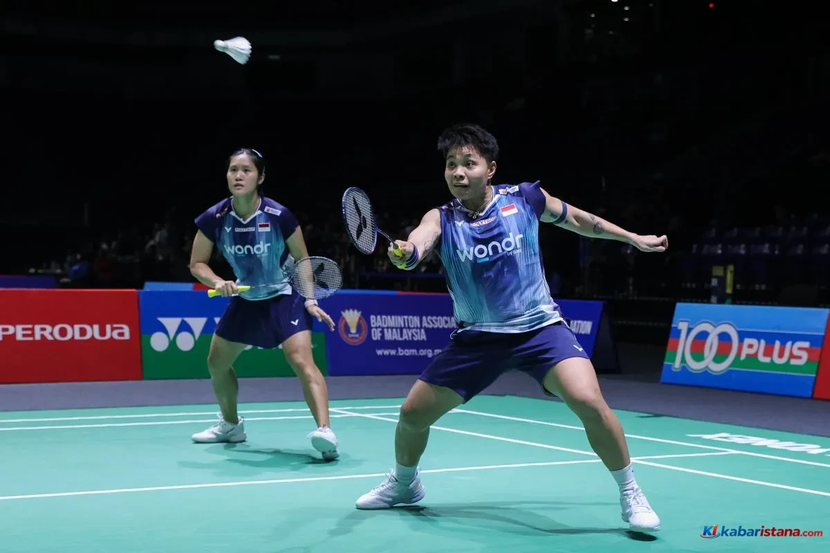 Apriyani/Lanny Malaysia Masters 2026 saat menghadapi Isyana/Rinjani pada babak pertama di Axiata Arena Kuala Lumpur.