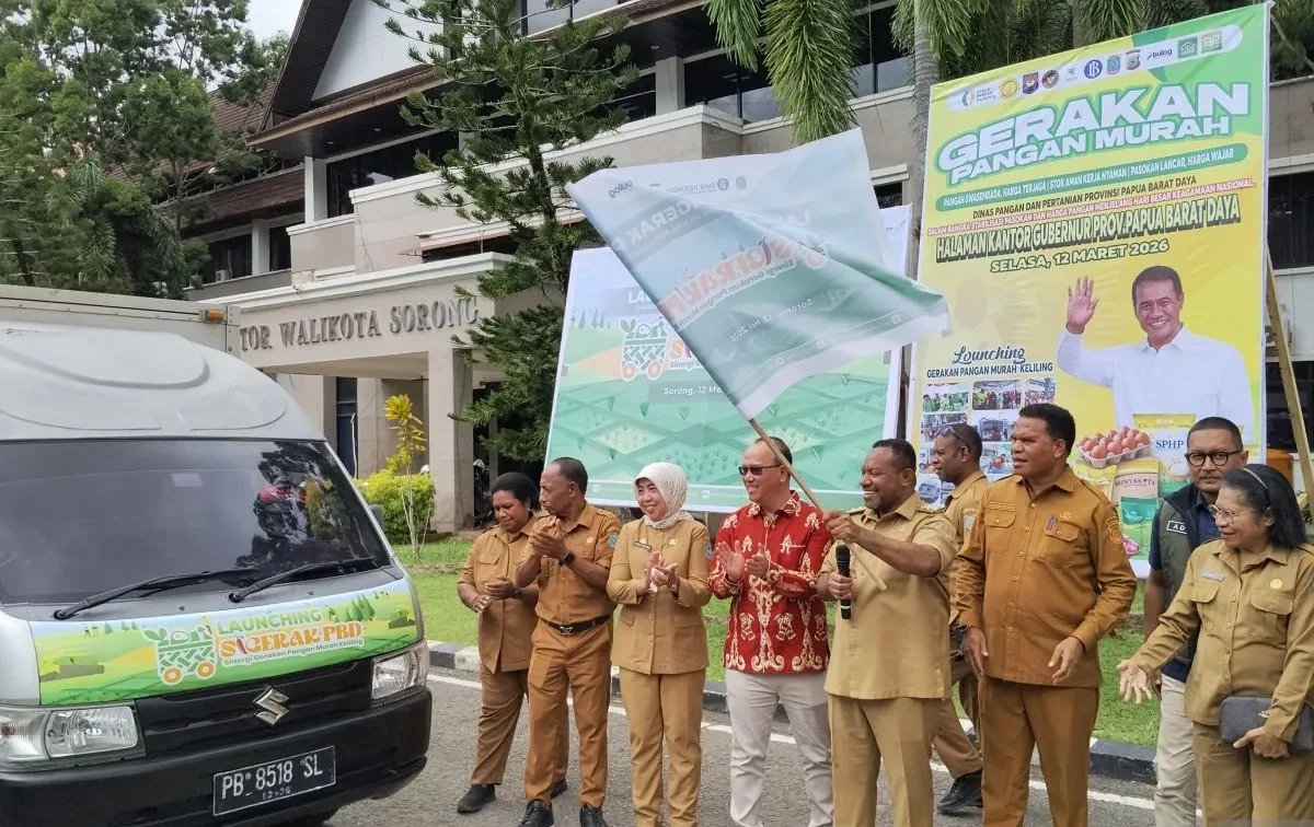 Peluncuran Program Sigerak Papua Barat oleh TPID Papua Barat Daya di Kota Sorong untuk menekan inflasi pangan.