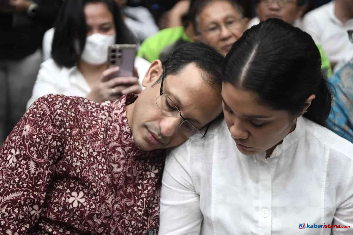 Nadiem Makarim Pleidoi saat menjalani sidang kasus dugaan korupsi pengadaan Chromebook di Pengadilan Tipikor Jakarta Pusat.