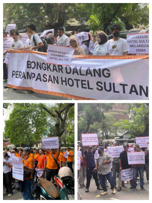 Koalisi Sipil Pembela Pengusaha Pribumi Desak Pembatalan Eksekusi Hotel Sultan