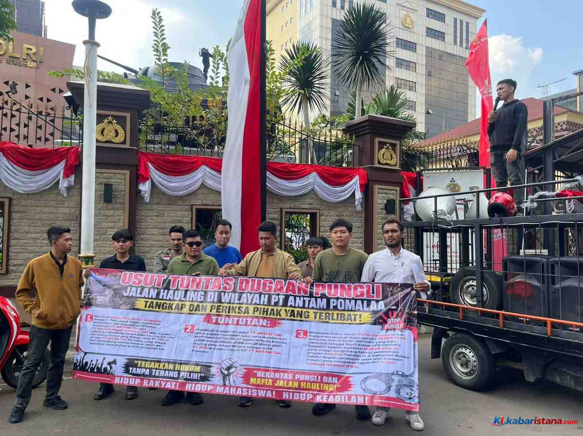ALIANSI MAHASISWA PEDULI PERTAMBANGAN SULAWESI TENGGARA LAPORKAN INISIAL (NJMDN ALIAS JJ) DUGAAN PUNGUTAN JALAN HAULING DI WILAYAH IUP ANTAM POMALAA
