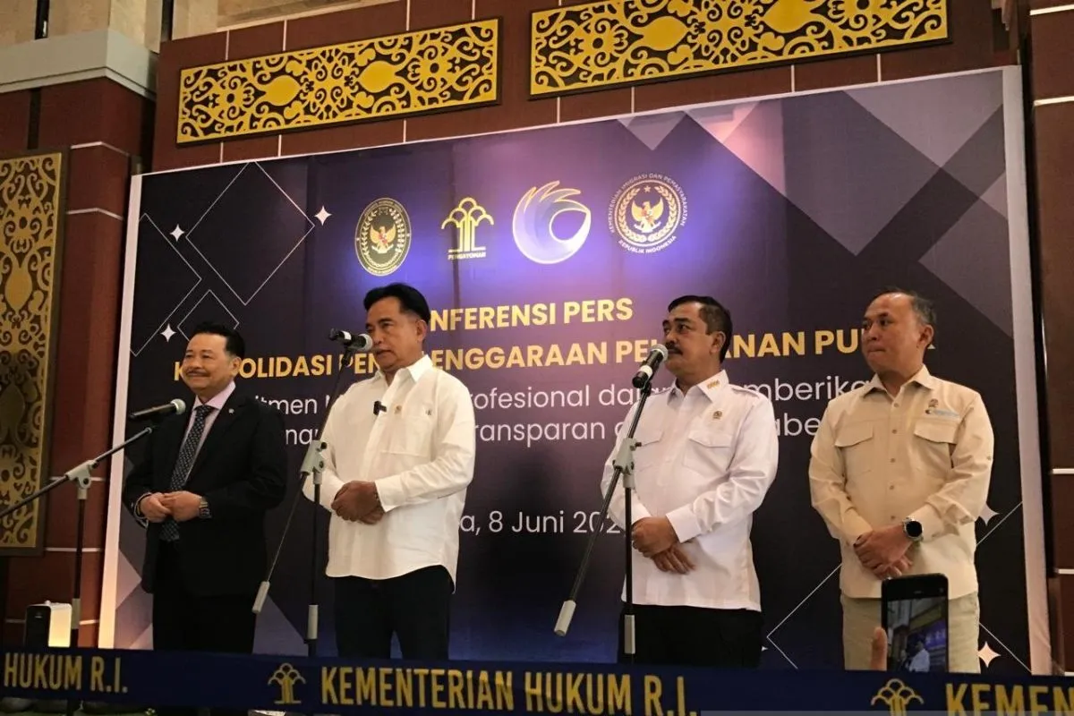 Kanal aduan terpadu pemerintah dibahas dalam konferensi pers Kemenko Kumham Imipas di Jakarta