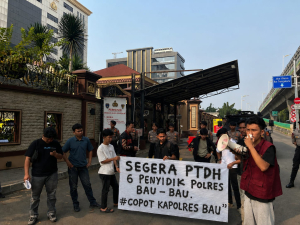 AMH Sultra-Jakarta Geruduk Mabes Polri, Desak PTDH 6 Penyidik dan Copot Kapolres Baubau