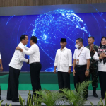 Peluncuran program Universal Health Coverage UHC Kabupaten Pamekasan yang didanai melalui DBHCHT Pamekasan 2026 untuk meningkatkan layanan kesehatan masyarakat.