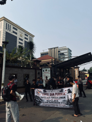 demonstrasi mahasiswa menyoroti tambang emas ilegal Bolmut