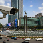 CCTV Bundaran HI milik Pemprov DKI Jakarta berfungsi normal untuk mendukung keamanan dan pemantauan wilayah.