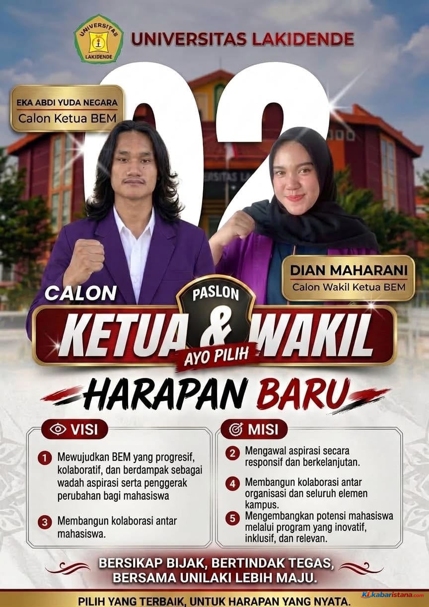 BEM Universitas Lakidende 2026 Dipimpin Eka Abdi Yudha dan Dian Maharani