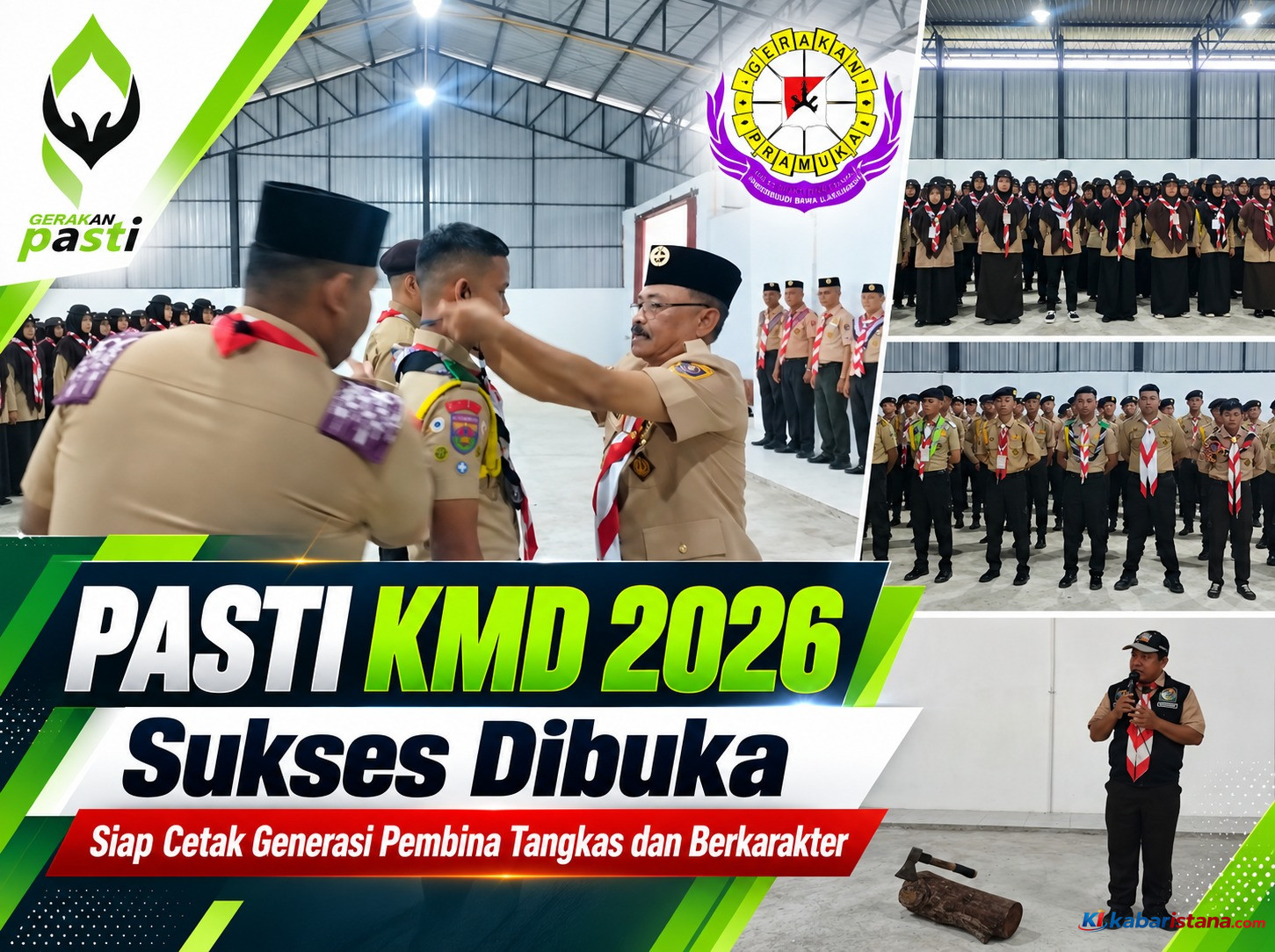 Peserta KMD Gerakan Pramuka Santri (PASTI) 2026 di Pondok Pesantren Modern Fajrul Iman, Deli Serdang.